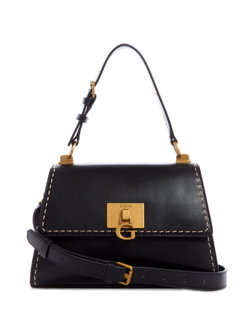 Black Women\'s Guess Stephi-Handle Shoulder Bags | 5974610-IQ