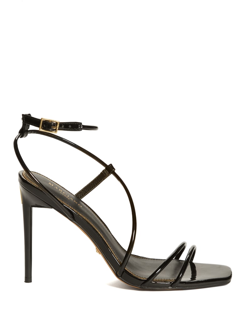 Black Women's Guess Strappy Cord Sandals | 9368125-LA