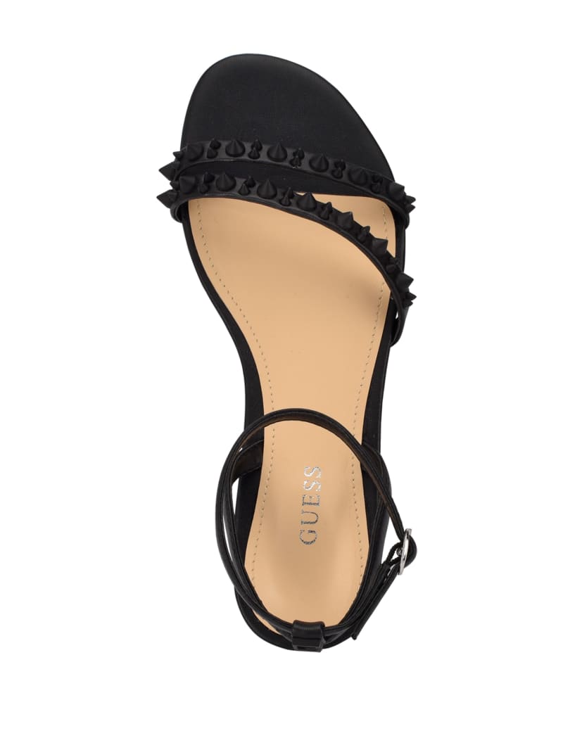 Black Women's Guess Teagin Studded Sandals | 6275389-SO