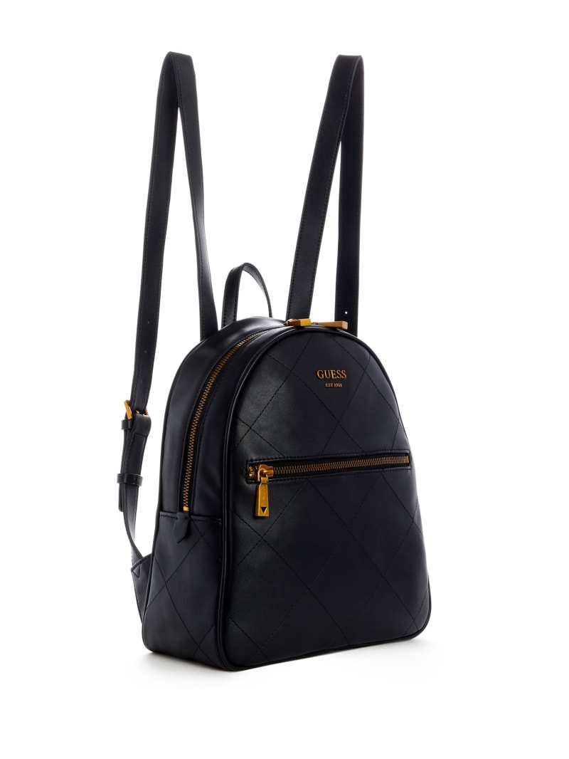 Black Women's Guess Vikki Quilted Backpacks | 7290318-MI