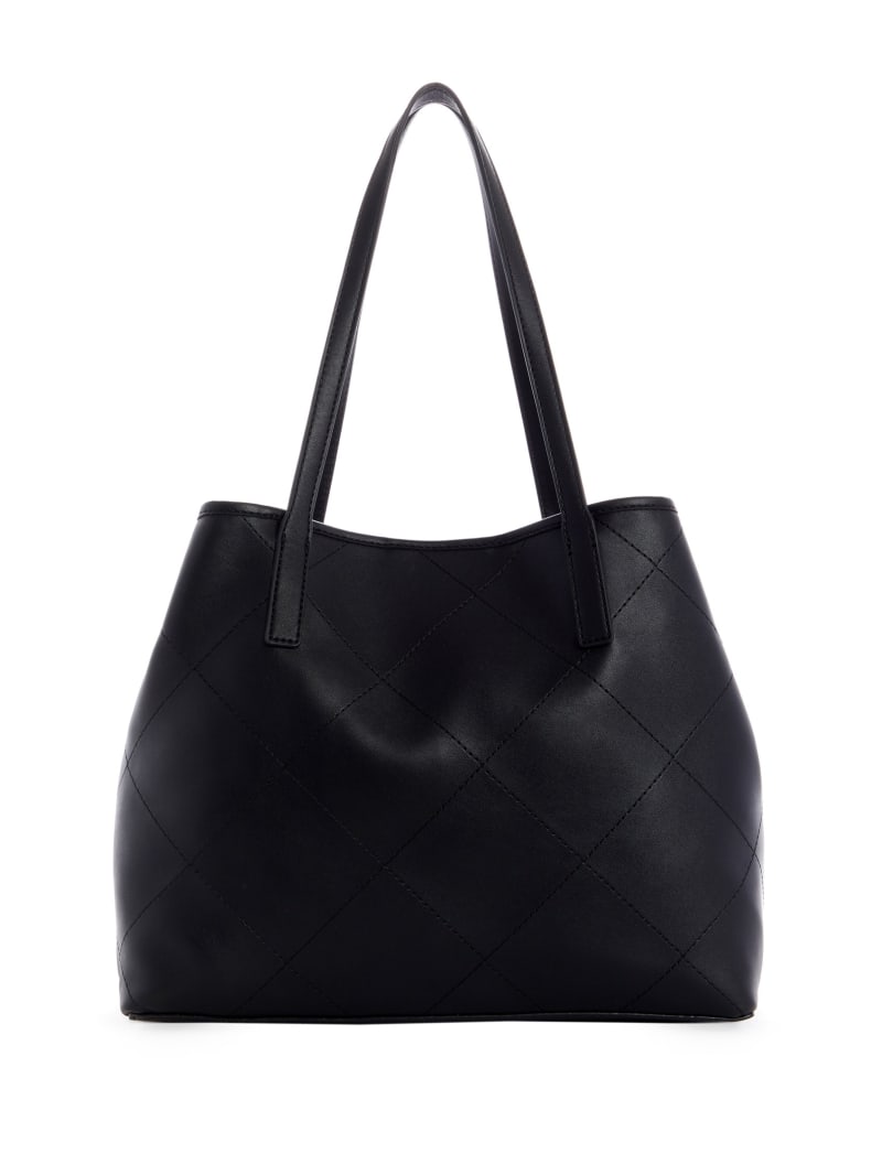 Black Women's Guess Vikki Quilted Tote Bags | 8014732-HI