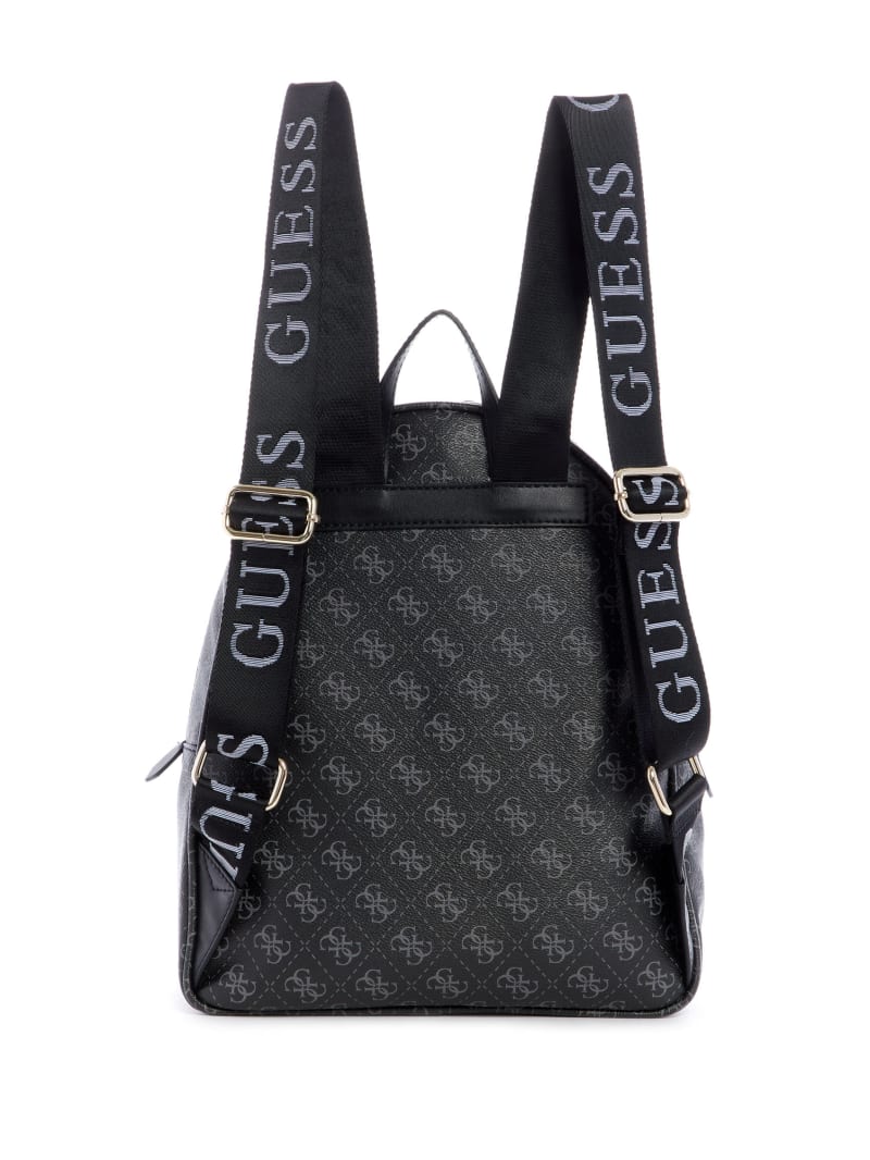 Black Women's Guess Vikky Logo Printed Backpacks | 7124863-WF