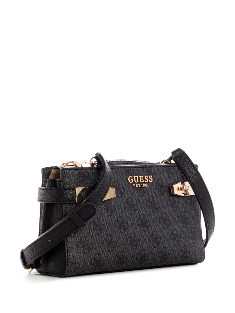 Black Women's Guess Zadie Logo Elite Crossbody Bags | 3854629-MB