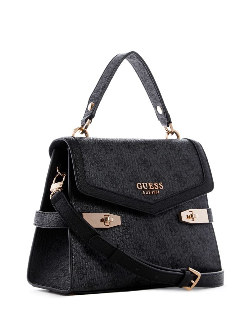 Black Women's Guess Zadie Logo-Top Handle Satchel Bags | 0791264-CQ