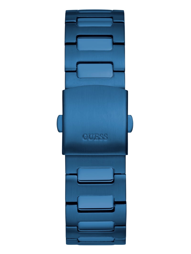 Blue Men's Guess Blue Multifunction Watches | 7639412-DI