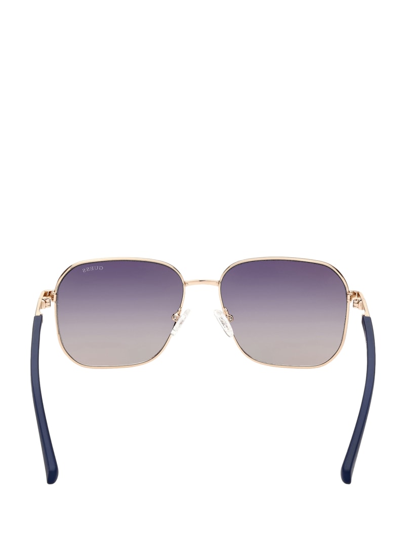 Blue Men's Guess Metal Square Sunglasses | 1428705-TC