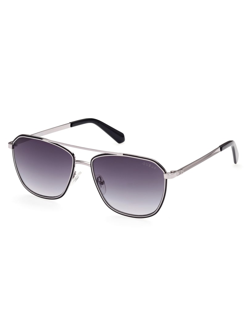 Blue Men's Guess Navigator Metal Sunglasses | 3418750-ZS