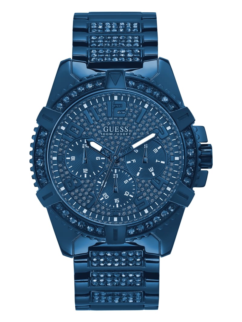 Blue Men\'s Guess Sport Multifunction Watches | 7215369-ZP