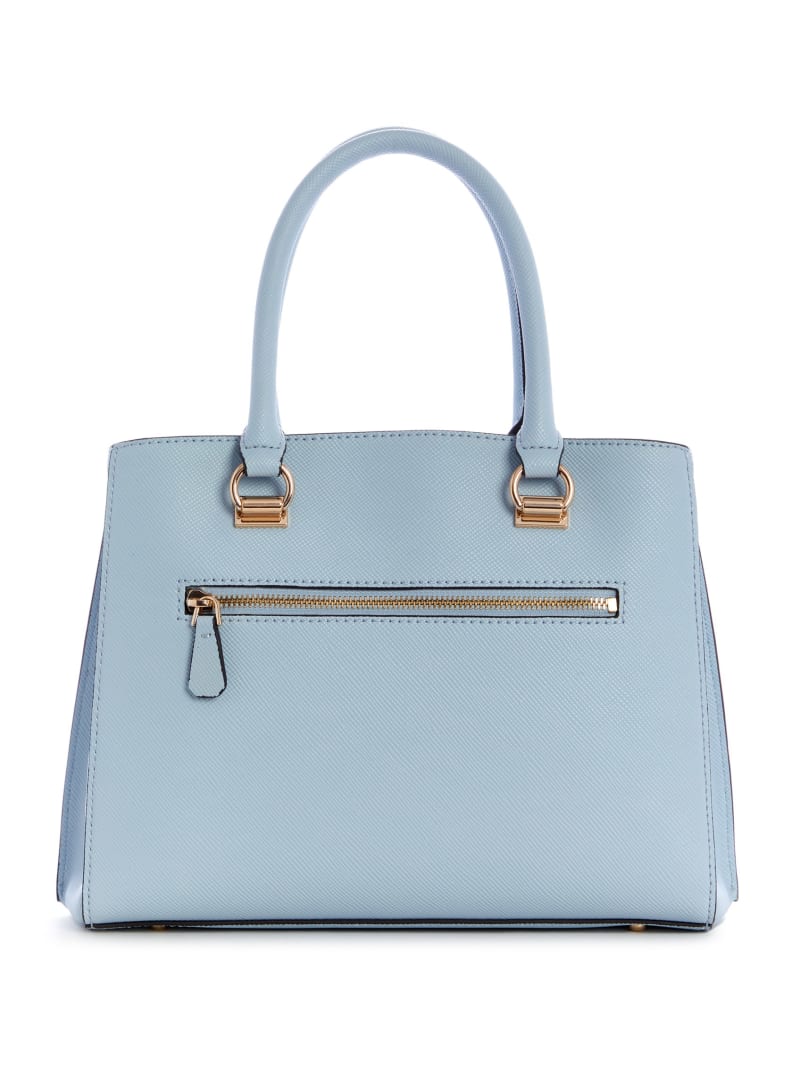 Blue Women's Guess Alexie Girlfriend Satchel Bags | 3219057-PO