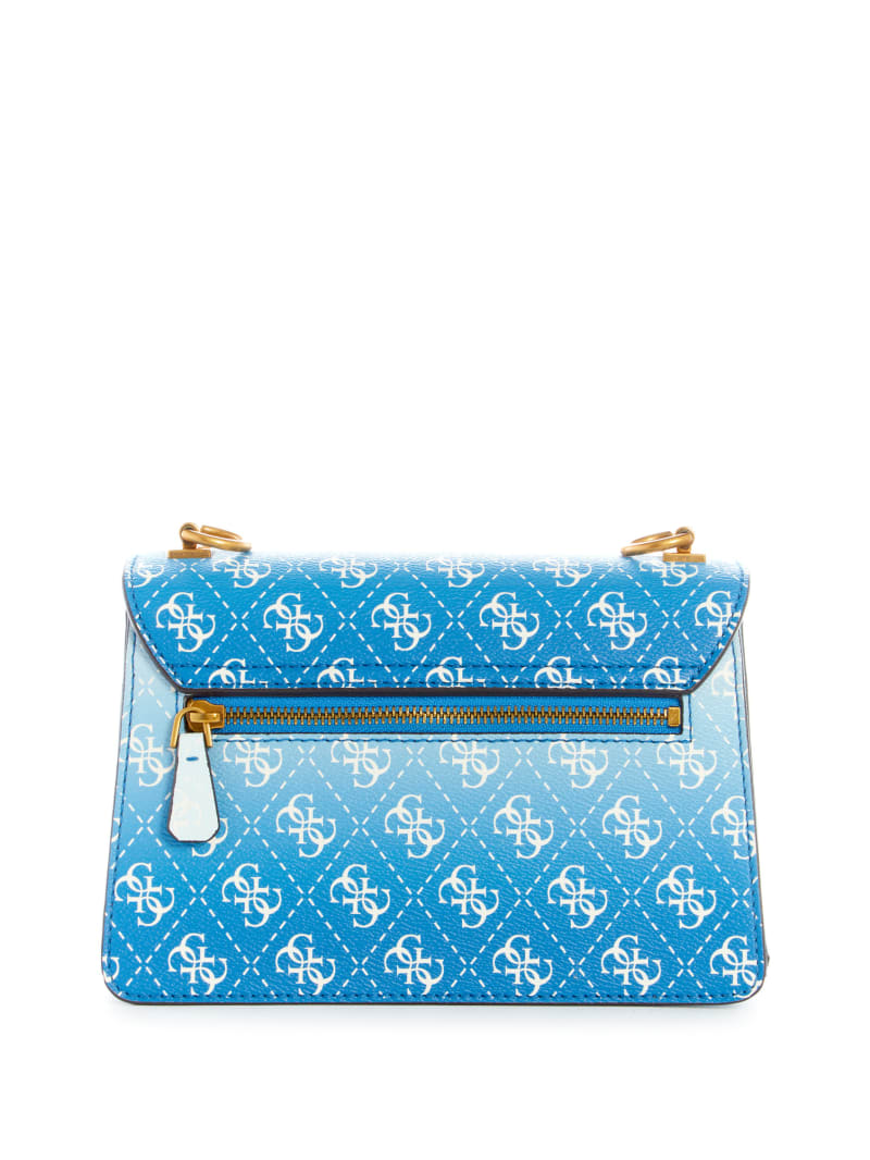 Blue Women's Guess Alexie Ombre Logo Flap Crossbody Bags | 4210739-MF