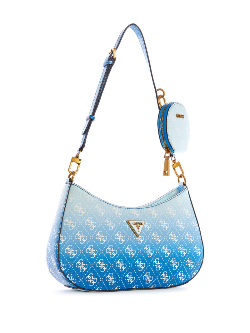 Blue Women's Guess Alexie Ombre Logo Shoulder Bags | 1267495-AE