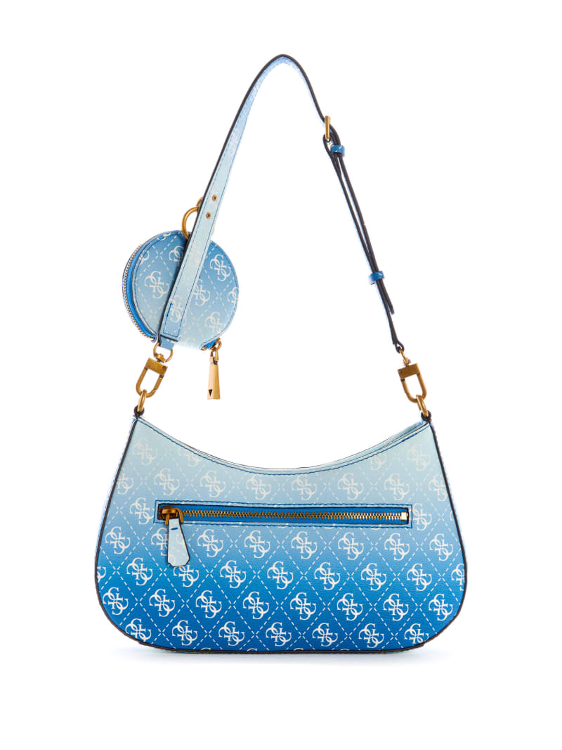 Blue Women's Guess Alexie Ombre Logo Shoulder Bags | 1267495-AE