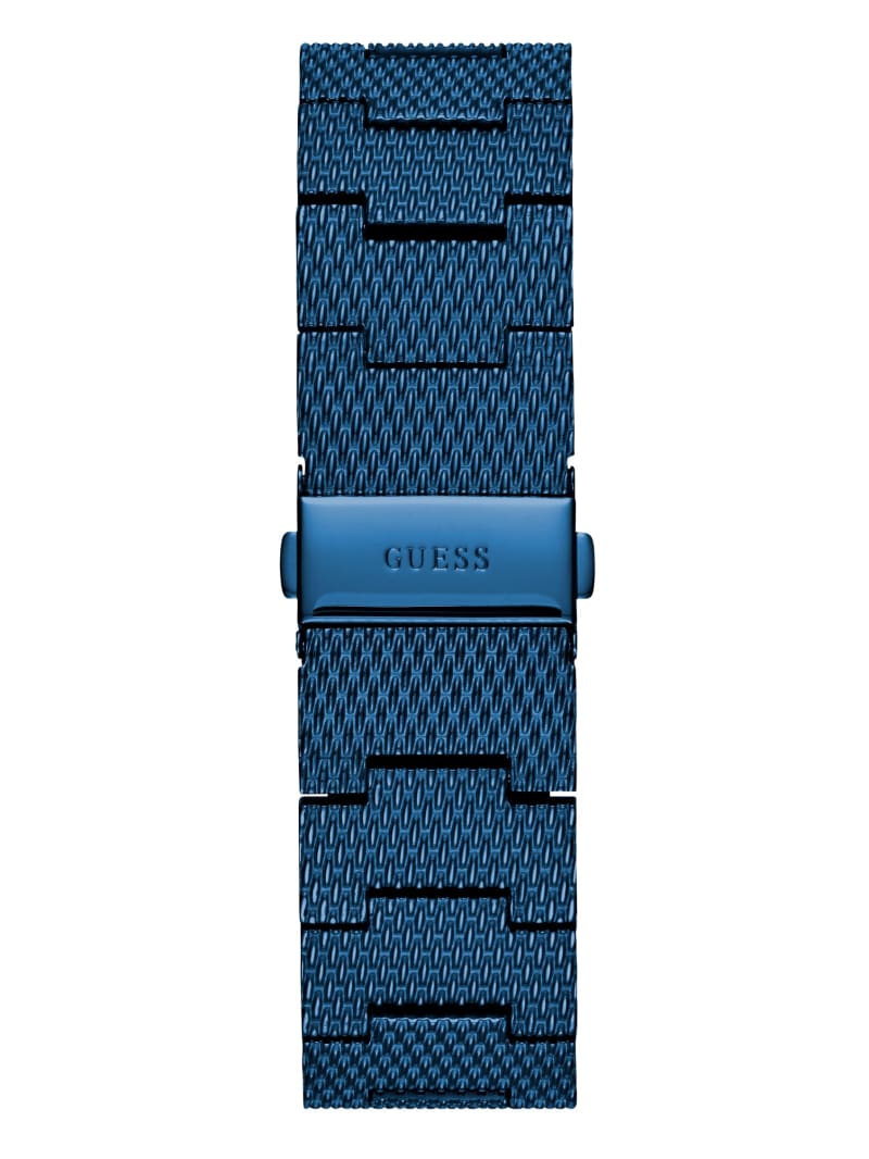 Blue Women's Guess Blue Diamond Rectangular Watches | 5037842-OR