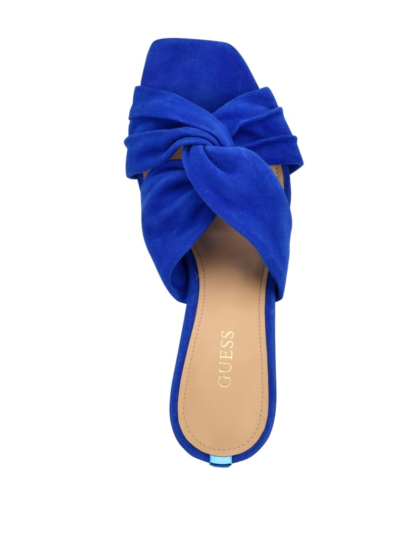 Blue Women's Guess Daiva Knotted Heels | 0291743-TO