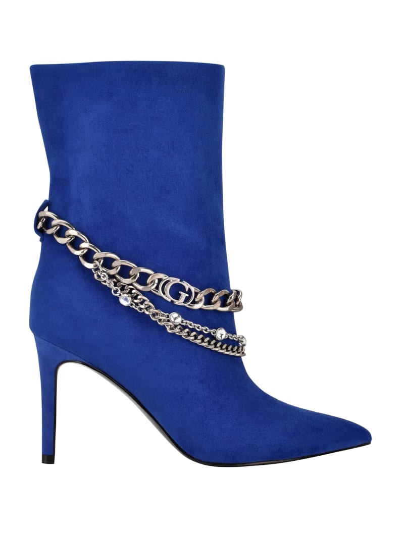 Blue Women's Guess Dasilda Chain Boots | 1243759-BY