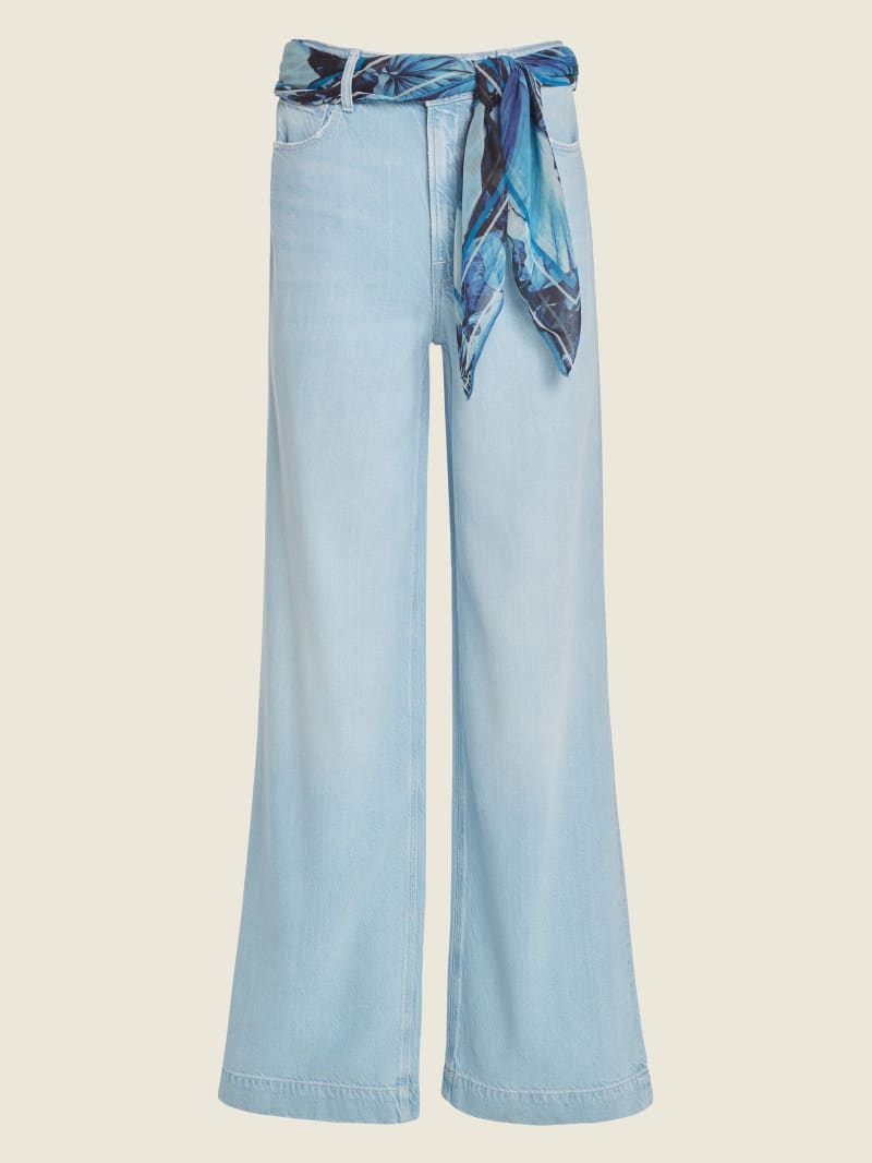 Blue Women's Guess Eco Super High-Rise Wide Leg Pants | 7486023-TC