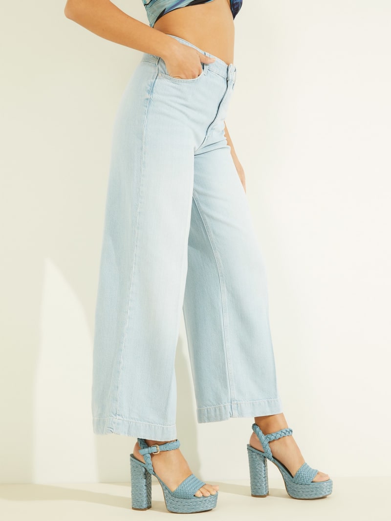 Blue Women's Guess Eco Super High-Rise Wide Leg Pants | 7486023-TC