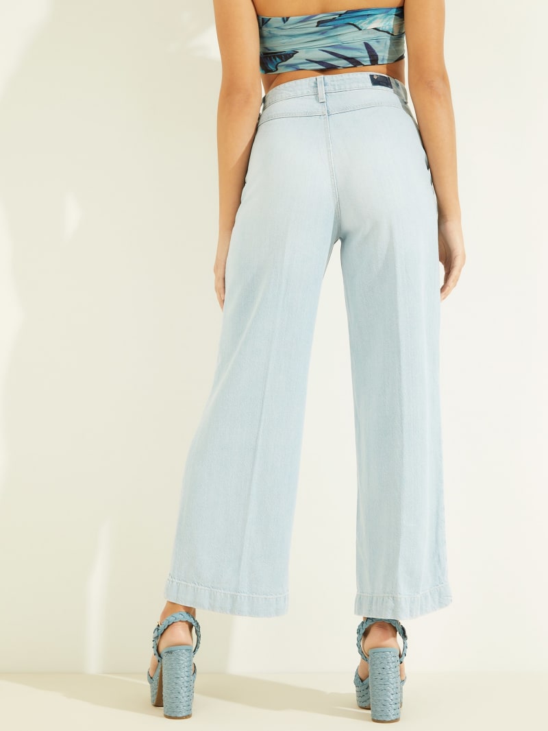 Blue Women's Guess Eco Super High-Rise Wide Leg Pants | 7486023-TC