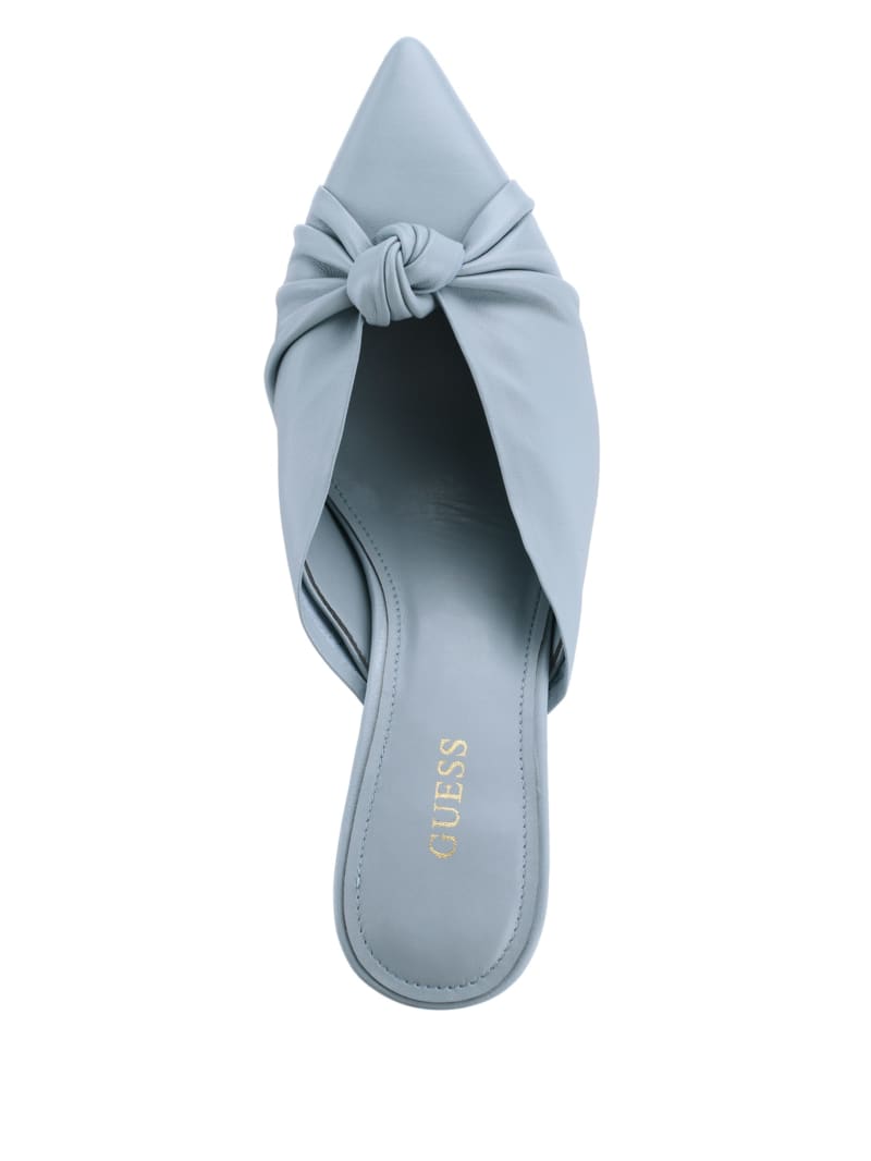 Blue Women's Guess Knot Front Pointed Toe Mules | 9784320-WJ