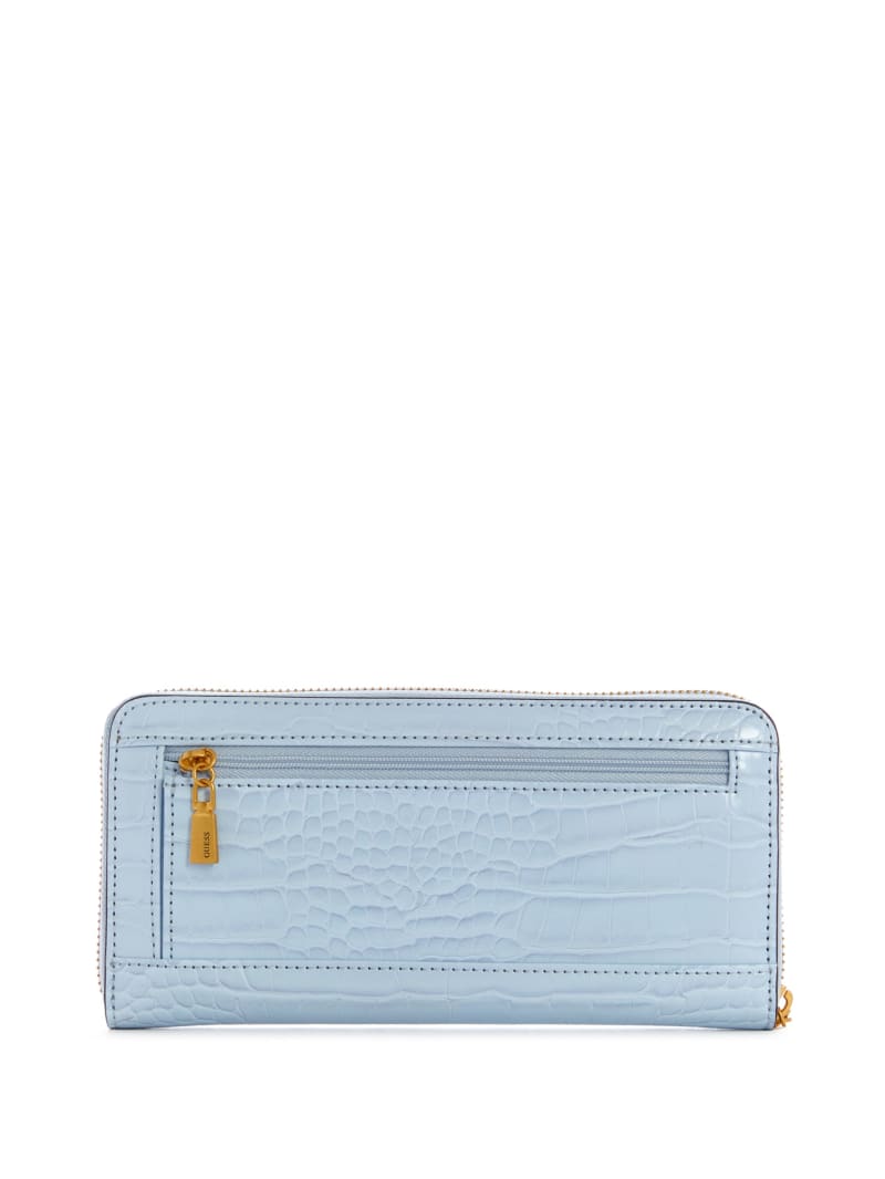 Blue Women's Guess Laurel Large Zip-Around Wallets | 7186053-MR