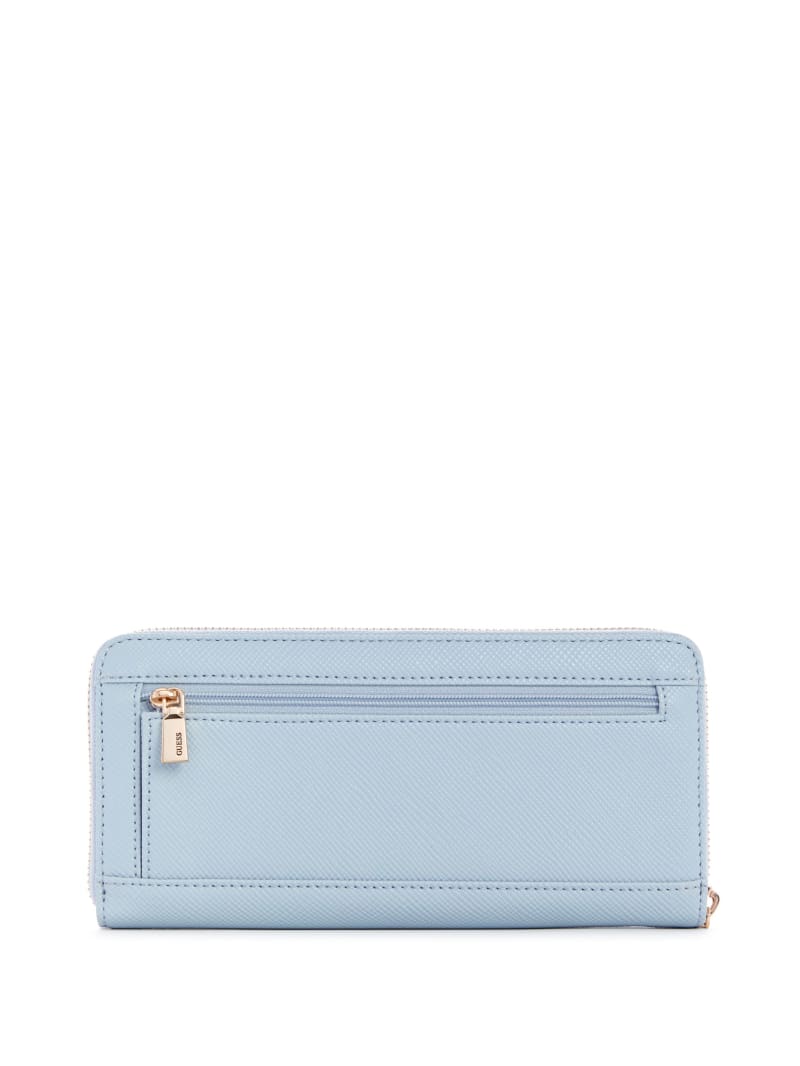 Blue Women's Guess Laurel Large Zip-Around Wallets | 8091276-MF