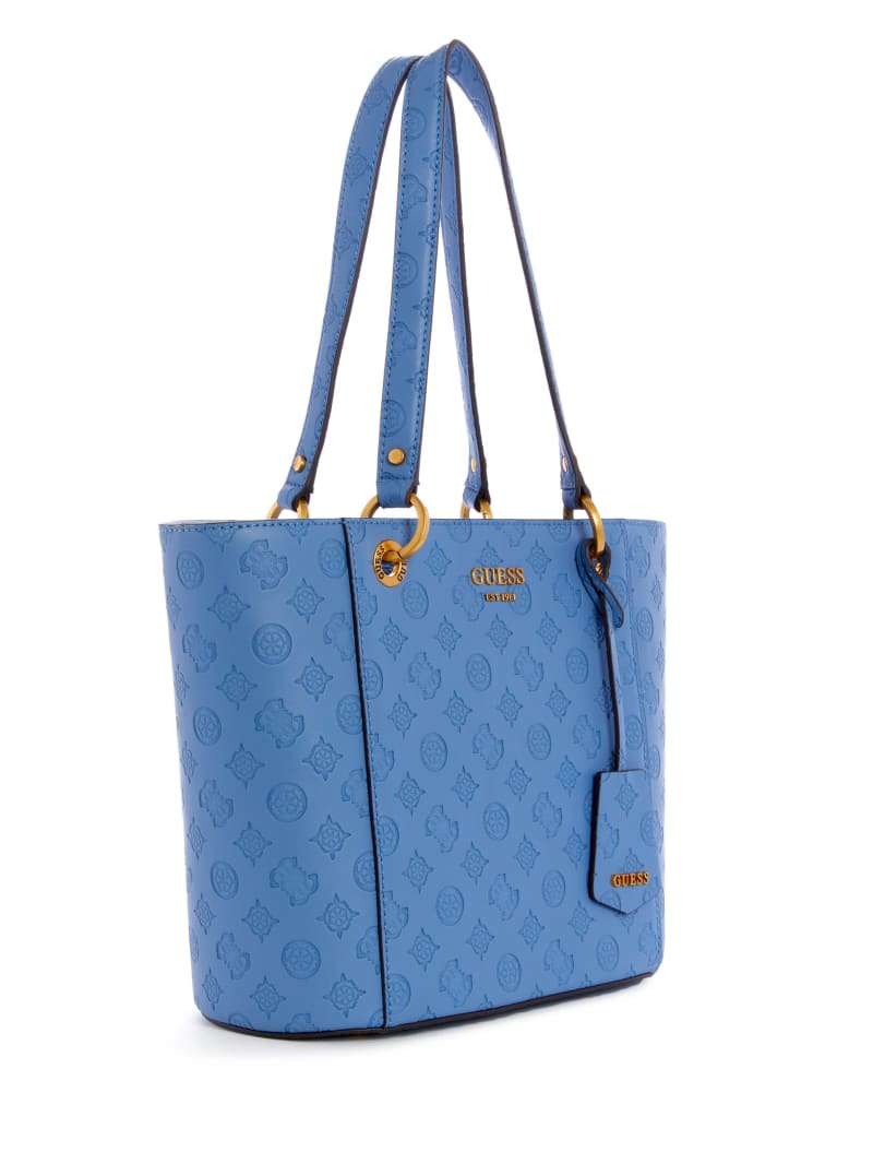 Blue Women's Guess Noelle Small Elite Tote Bags | 3286510-IT