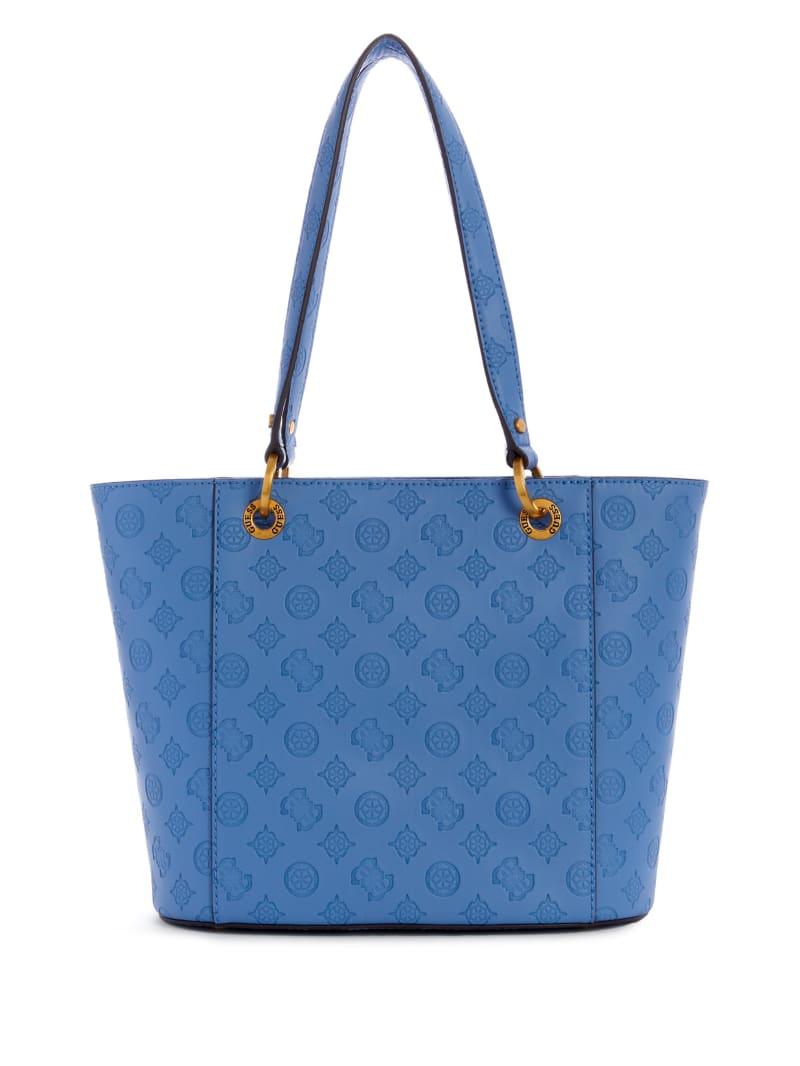 Blue Women's Guess Noelle Small Elite Tote Bags | 3286510-IT