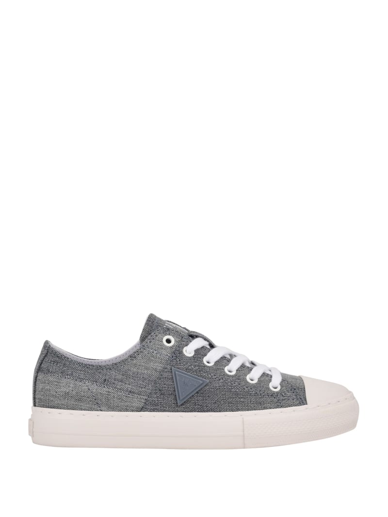 Blue Women's Guess Pranze Low-Top Canvas Sneakers | 7358942-GQ