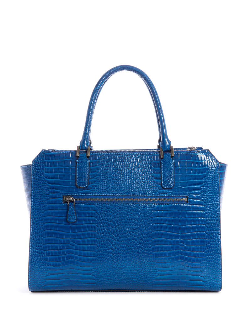 Blue Women's Guess Raffie Carryall Tote Bags | 2378461-AL