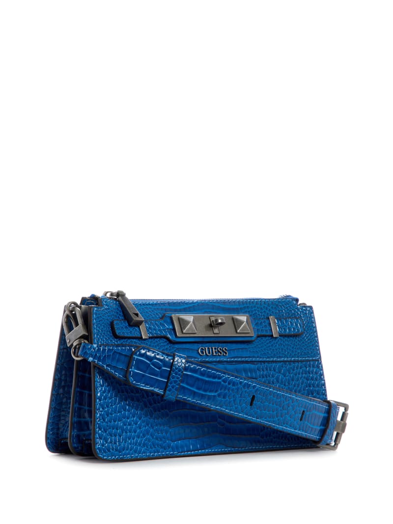 Blue Women's Guess Raffie Crossbody Bags | 2801653-EF