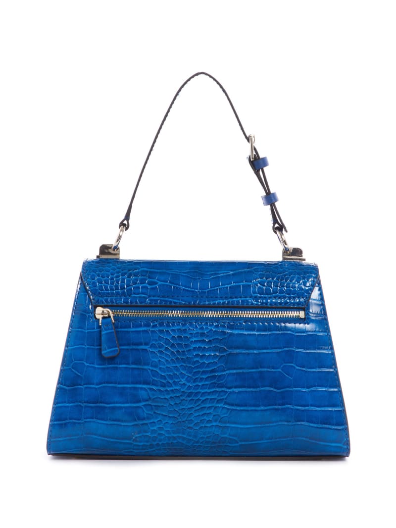 Blue Women's Guess Stephi-Handle Flap Satchel Bags | 0483725-FW