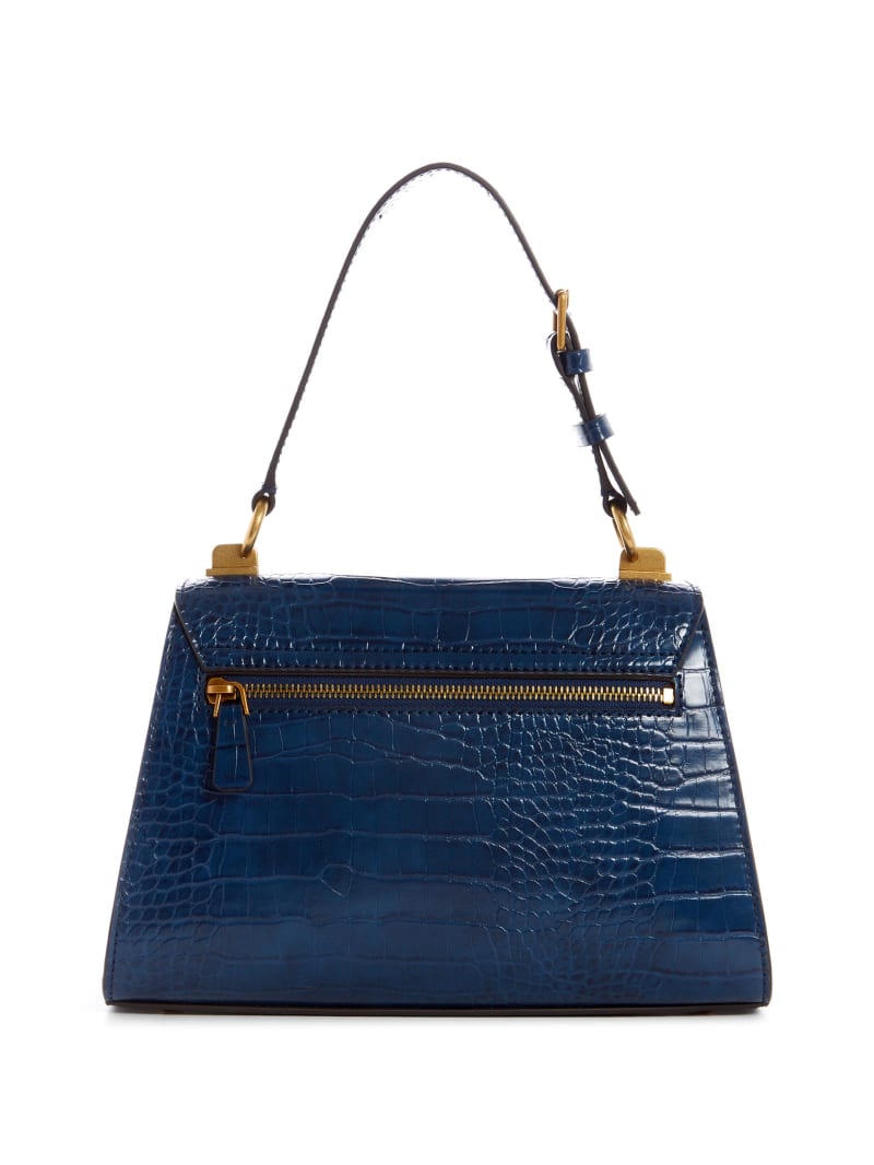 Blue Women's Guess Stephi-Handle Flap Satchel Bags | 0572813-SU