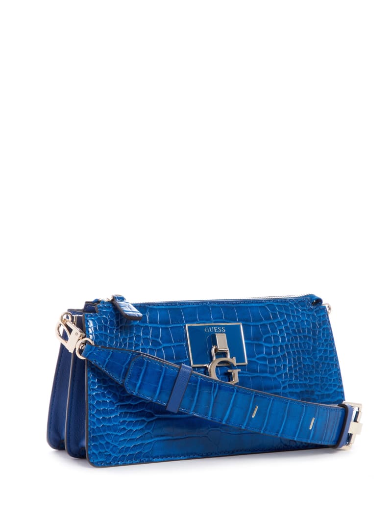 Blue Women's Guess Stephi Zip Crossbody Bags | 9674130-NJ