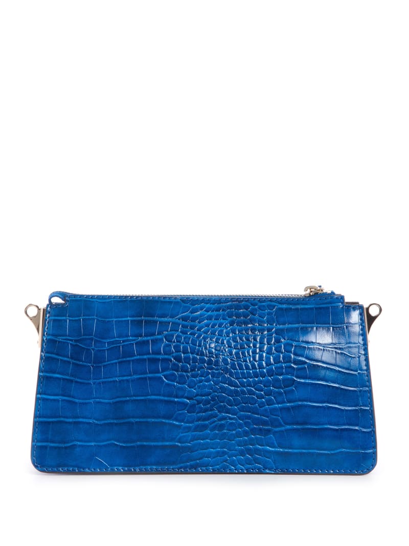 Blue Women's Guess Stephi Zip Crossbody Bags | 9674130-NJ