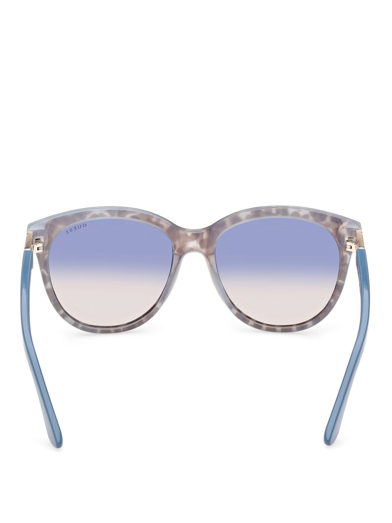 Blue Women's Guess Tortoise Round Sunglasses | 9523481-AW