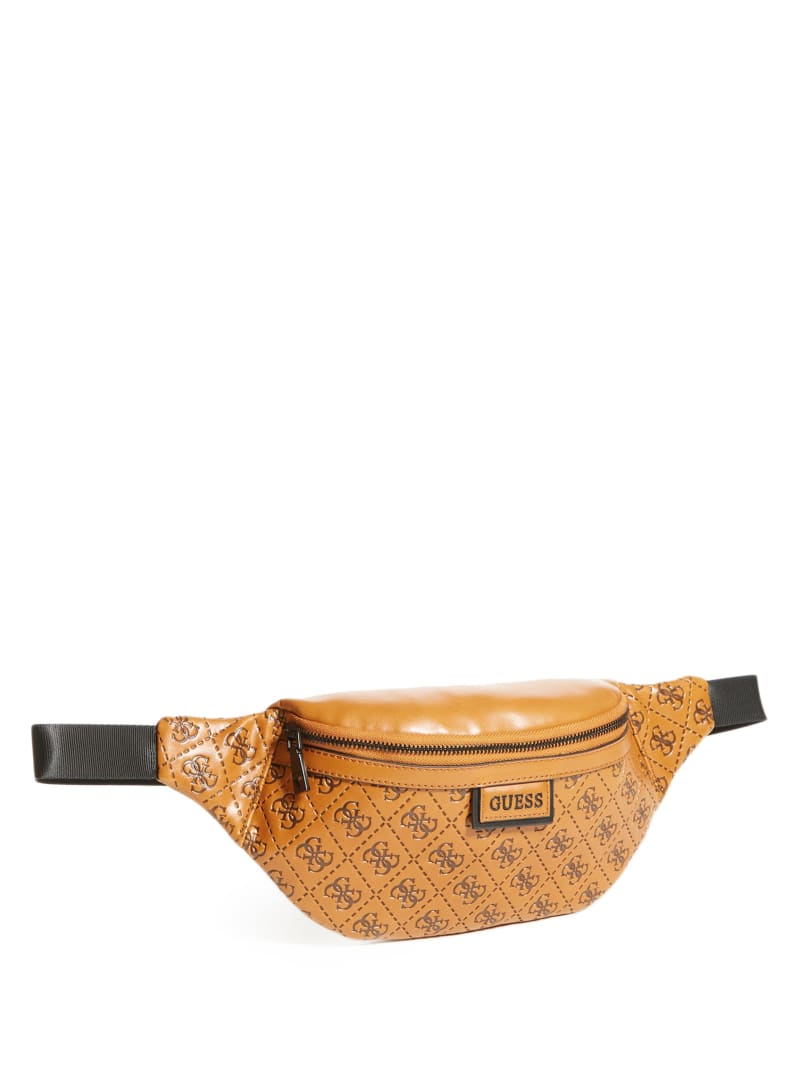 Brown Men's Guess Vezzola Logo Belt Bags | 3789540-XW