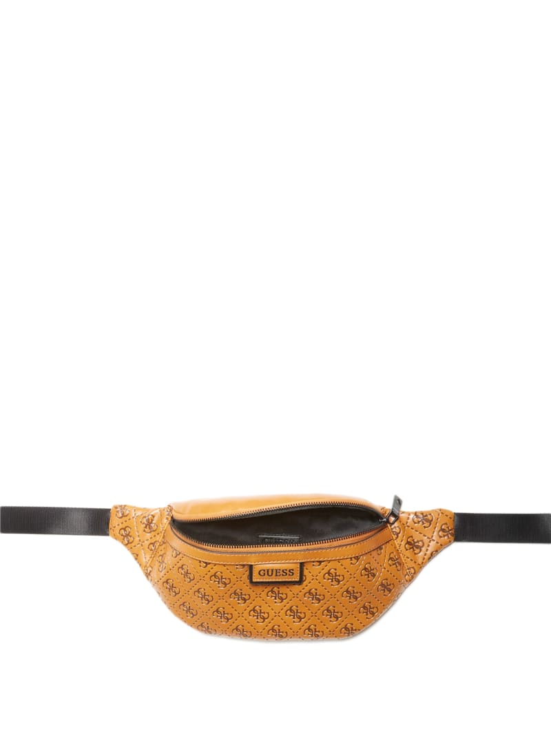 Brown Men's Guess Vezzola Logo Belt Bags | 3789540-XW