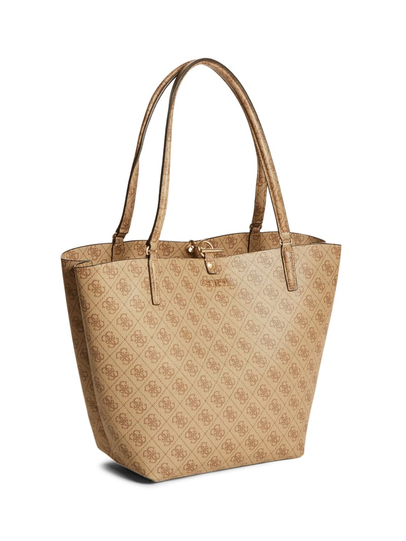 Brown Women's Guess Alby Toggle Tote Bags | 2194063-OL