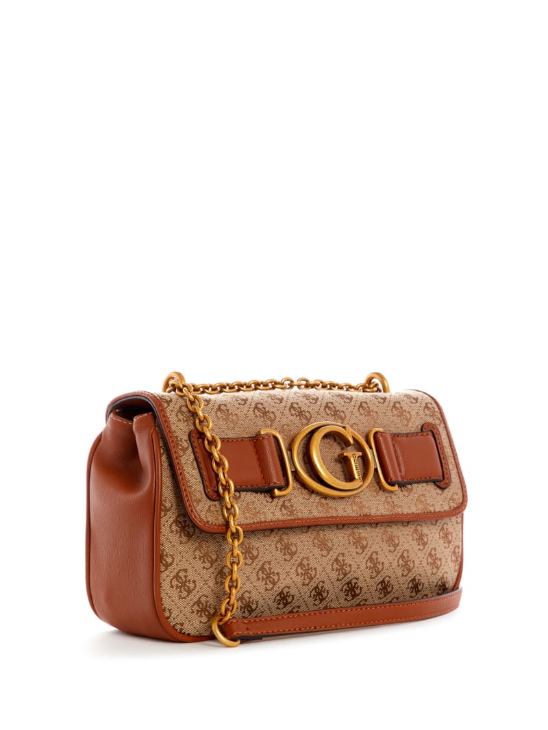 Brown Women's Guess Aviana Convertible Crossbody Bags | 0715394-JH