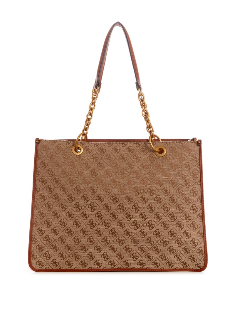 Brown Women's Guess Aviana Tote Bags | 4621537-RS