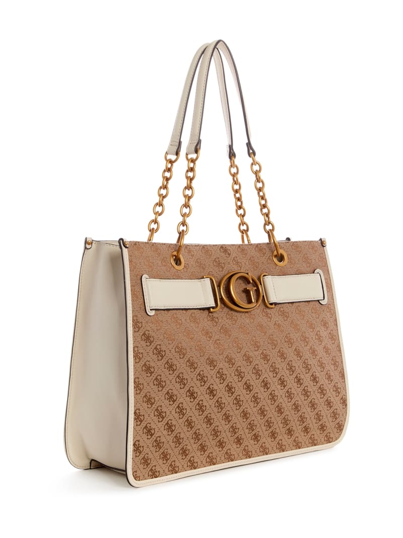 Brown Women's Guess Aviana Tote Bags | 5397286-VJ