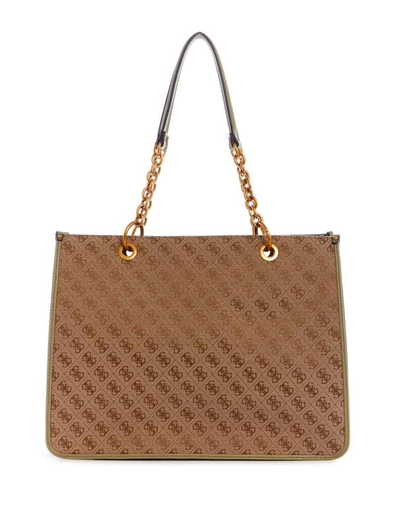 Brown Women's Guess Aviana Tote Bags | 9072518-KT