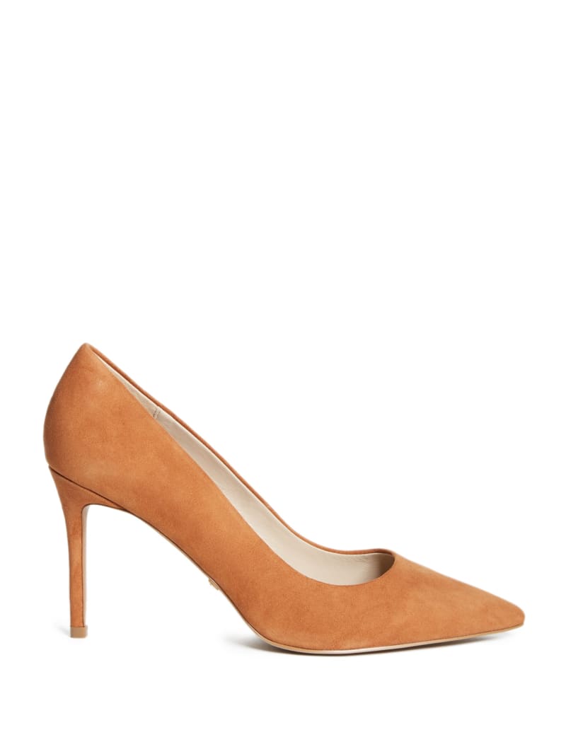 Brown Women's Guess Classic Suede Pumps | 4256097-TI