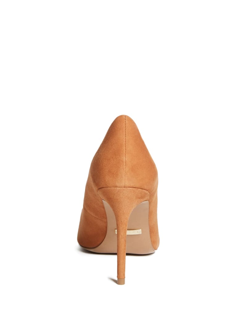 Brown Women's Guess Classic Suede Pumps | 4256097-TI