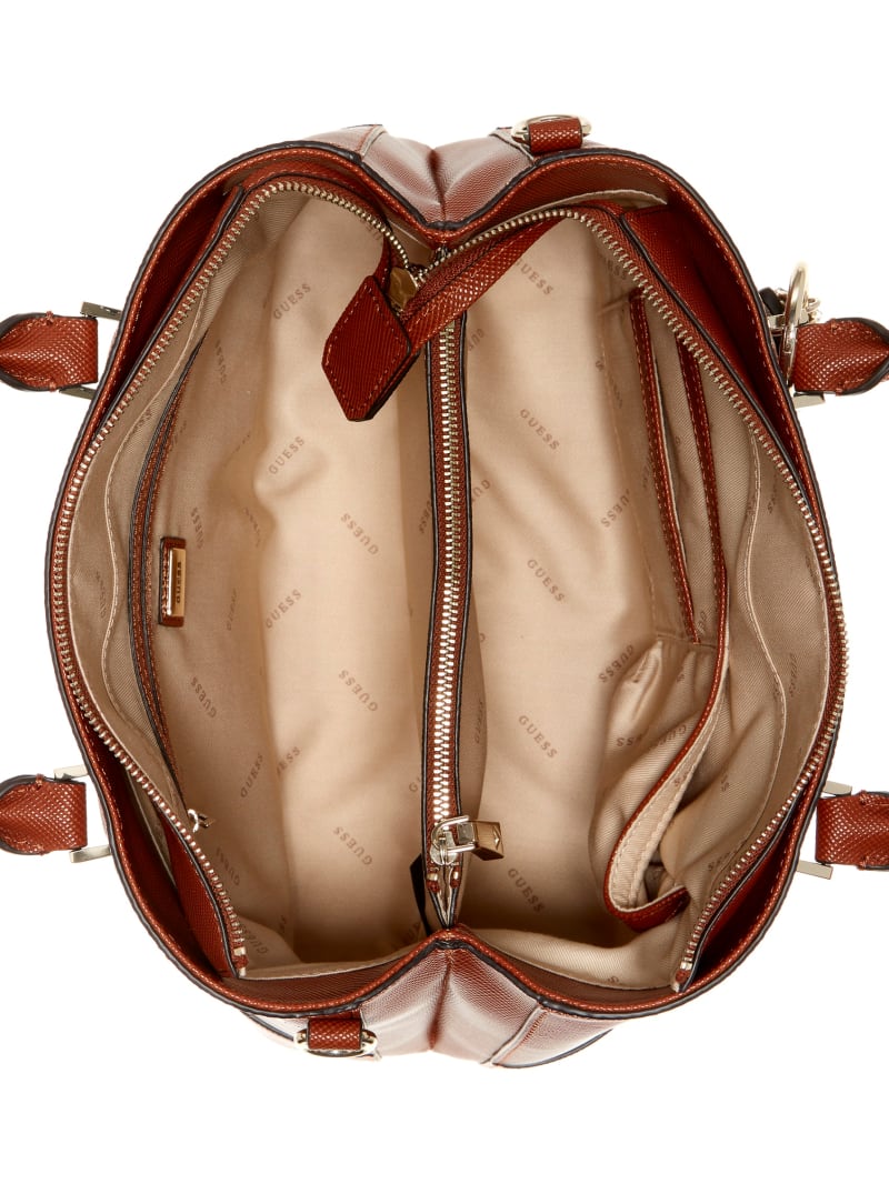 Brown Women's Guess Cordelia Luxury Satchel Bags | 3572601-ZC