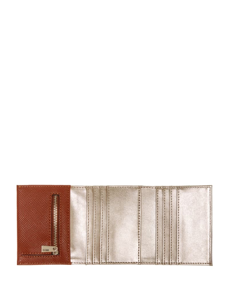 Brown Women's Guess Cordelia Petite Trifold Wallets | 7195430-ZT