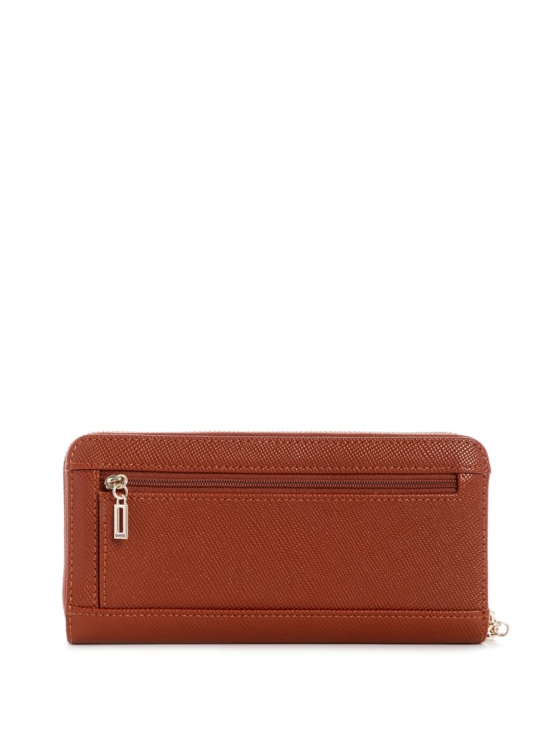 Brown Women's Guess Cordelia Zip-Around Wallets | 5182743-GJ