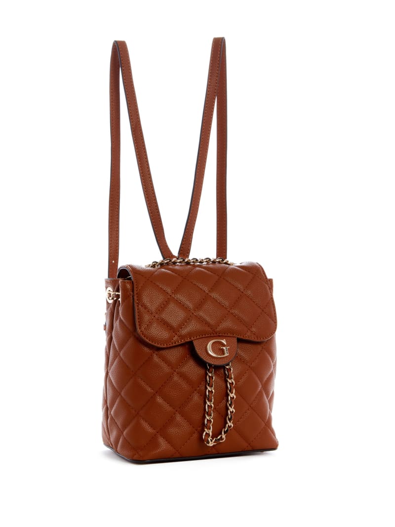 Brown Women's Guess Gillian Quilted Backpacks | 5264137-FR