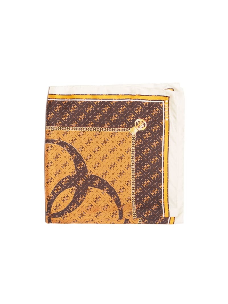 Brown Women's Guess Jensen Silk Scarves | 0841329-MJ