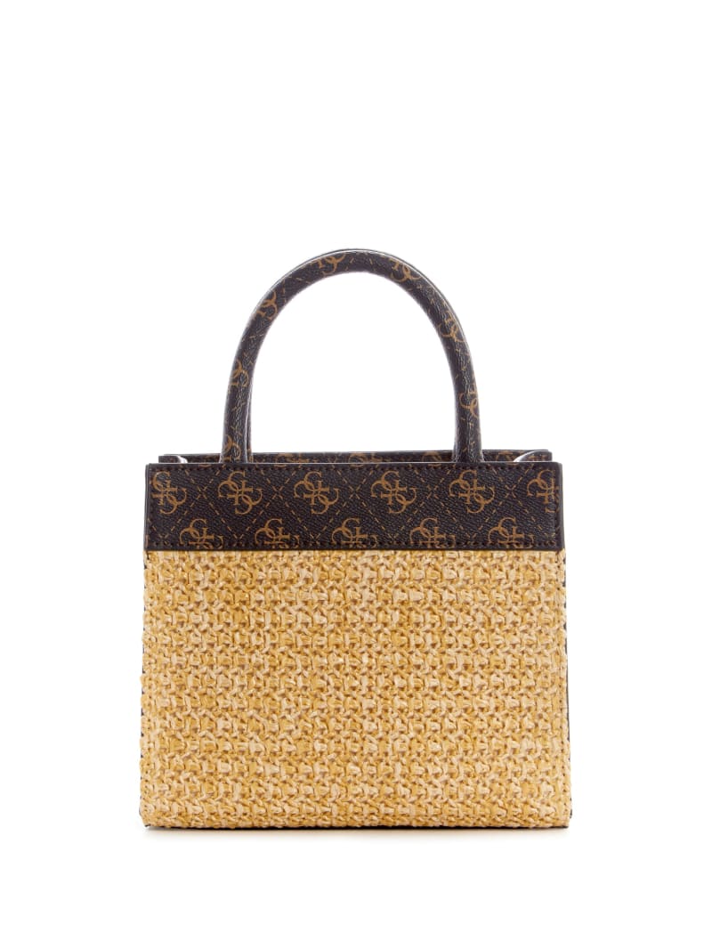 Brown Women's Guess Kasinta Raffia Mini Bag | 9835472-HR